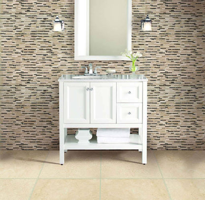 MSI Backsplash and Wall Tile Emperador Blend Bamboo Pattern Mosaic 12" x 12"