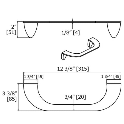 Laloo Gravity Hand Towel Holder G5580