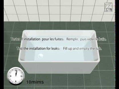 Zitta Issa White Free Standing Tub 59.5" x 29" x 27.5" With Chrome Waste & Overflow
