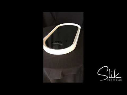 Slik Portfolio - Miroir oblong intelligent Slik Stone avec écran LED et Bluetooth