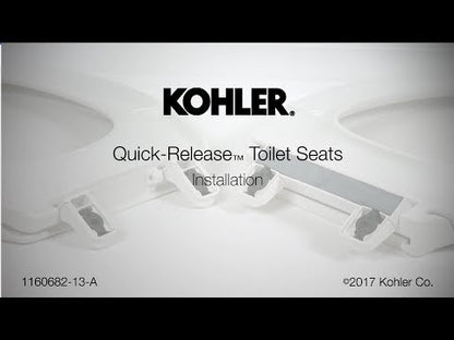 Siège de toilette allongé French Curve Quiet Close de Kohler, blanc