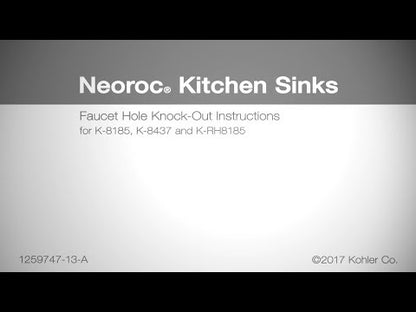 Kohler Kennon Évier de cuisine double égal à montage sur le dessus Neoroc 33" X 22" X 9-5/8" - Noir mat