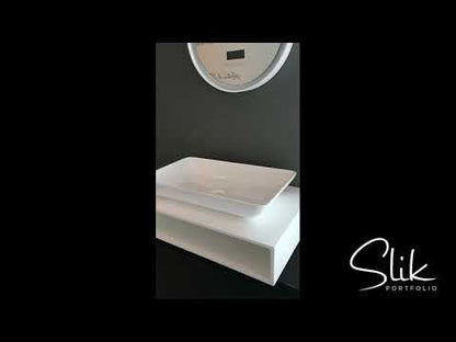 Slik Portfolio - Slik Stone Rectangular Solid Surface Vessel Sink