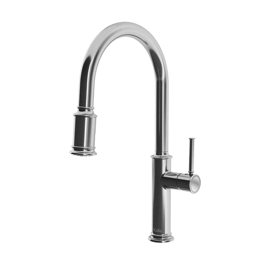Kalia OKASION diver 17.75" Single Handle Kitchen Faucet Pull-Down Dual Spray- Chrome