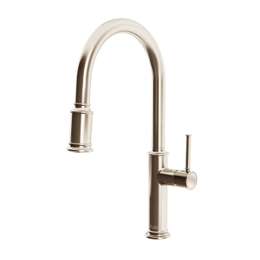 Kalia OKASION diver 17.75" Single Handle Kitchen Faucet Pull-Down Dual Spray -Stainless Steel PVD