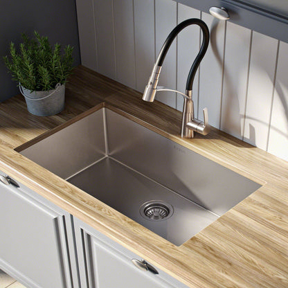 Kraus Standart PRO 28" x 19" Undermount 16 Gauge Stainless Steel Single Bowl Kitchen Sink