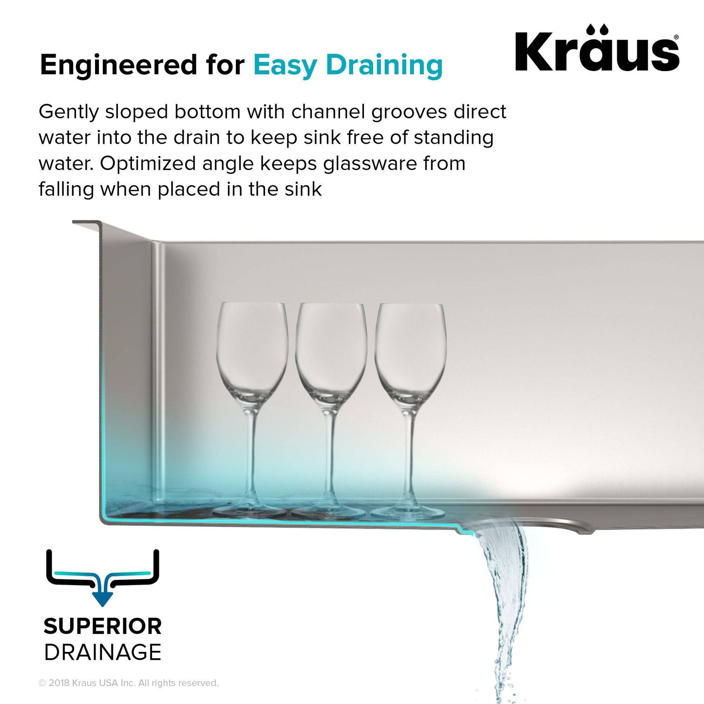 Kraus Standart PRO 21" x 18" Undermount 16 Gauge Stainless Steel Single Bowl Kitchen Sink