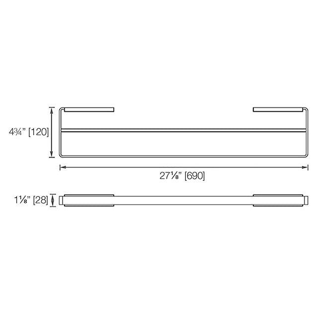 Laloo Lincoln Extended Double Towel Bar L6230D