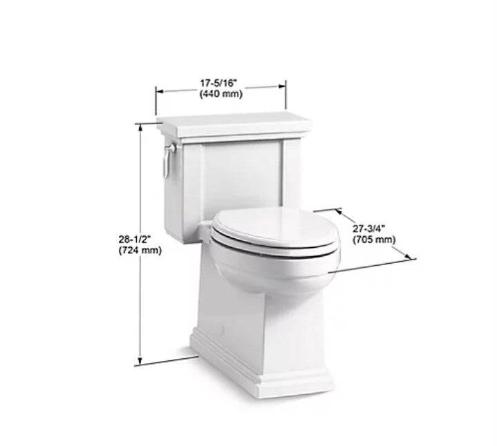 Kohler Tresham Comfort Height One-Piece Compact Elongated 1.28 Gpf Chair Height Toilet With Quiet-Close Seat