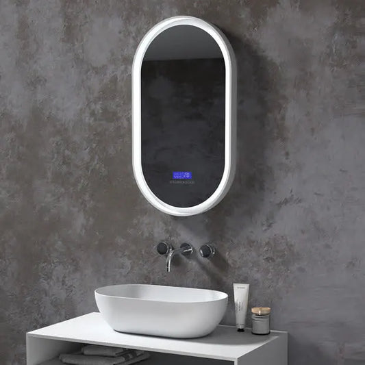 Slik Portfolio - Slik Stone Smart Oblong Mirror With LED Display and Bluetooth