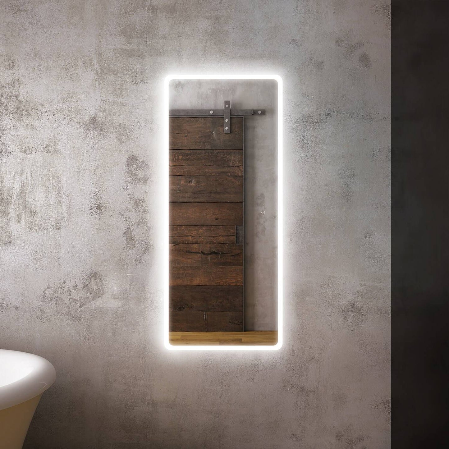 Kalia PROFILA Rect. LED Lighting Mirror 24" x 56" With Frosted Strip Edge and 2-Tones Touch Switch