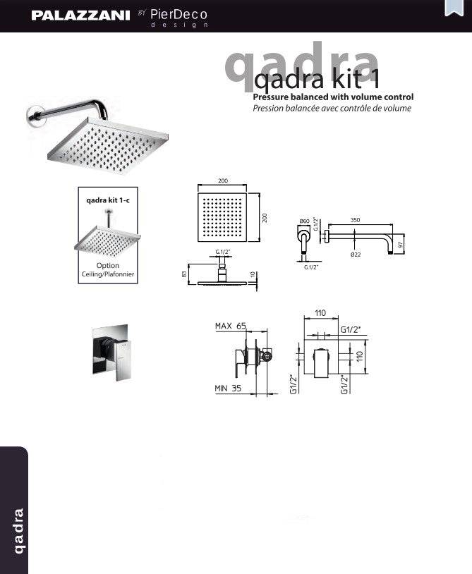 PierDeco Palazzani Qadra 1 Shower Kit