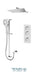 Tenzo - Quantum Chrome Extenza Shower Kit With 2 Functions (Thermostatic)