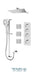 Tenzo- Quantum Extenza Chrome Shower Kit With 3 Functions (Thermostatic) -QUT43-572158-CR