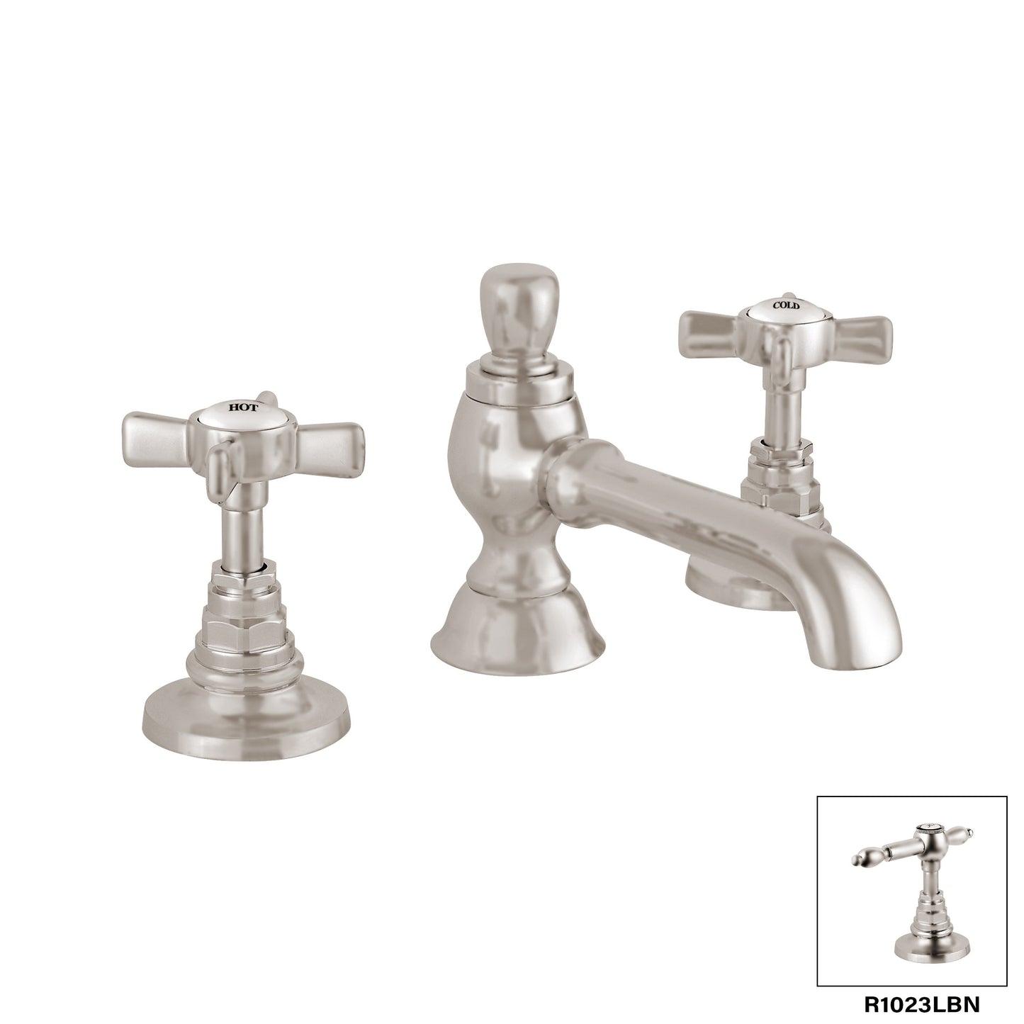 Aquadesign Products Lavabo répandu – Drain inclus (Nostalgia R1023X) - Nickel brossé