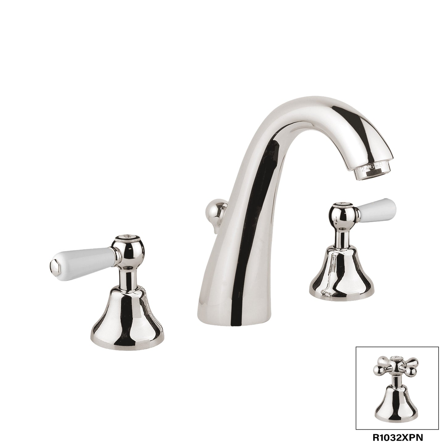 Aquadesign Products Widespread Lav – Drain Included (Colonial R1032L) - Polished Nickel