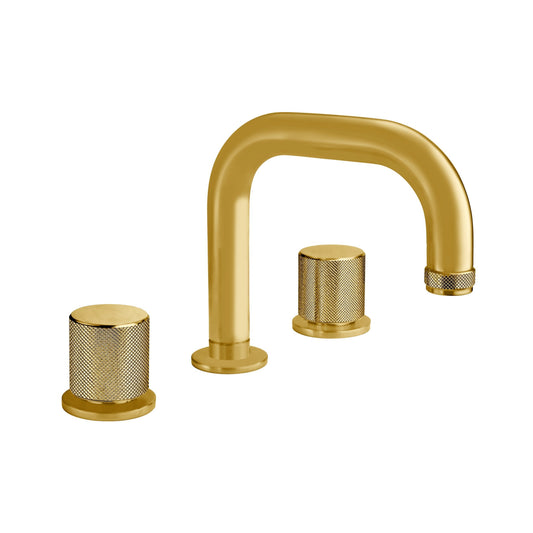 Aquadesign Products Widespread Lav – Drain Included (Contempo R1087) - Brushed Gold