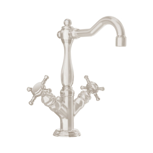 Aquadesign Products Lavabo monotrou – Drain inclus (Queen R1175) - Nickel brossé