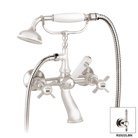Aquadesign Products Wall Mount Tub Filler (Nostalgia R2522X) - Brushed Nickel
