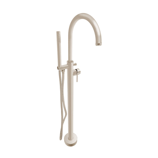 Aquadesign Products Floor Mount Tub Filler (Contempo R3686) - Brushed Nickel