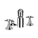 Aquadesign Products 4 Hole Bidet Faucet – Mechanical Drain Included (Queen R4275X) - Chrome