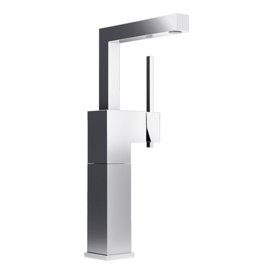 Rubi Jawa Raised Single Lever Washbasin Faucet With Drain- Chrome - Renoz