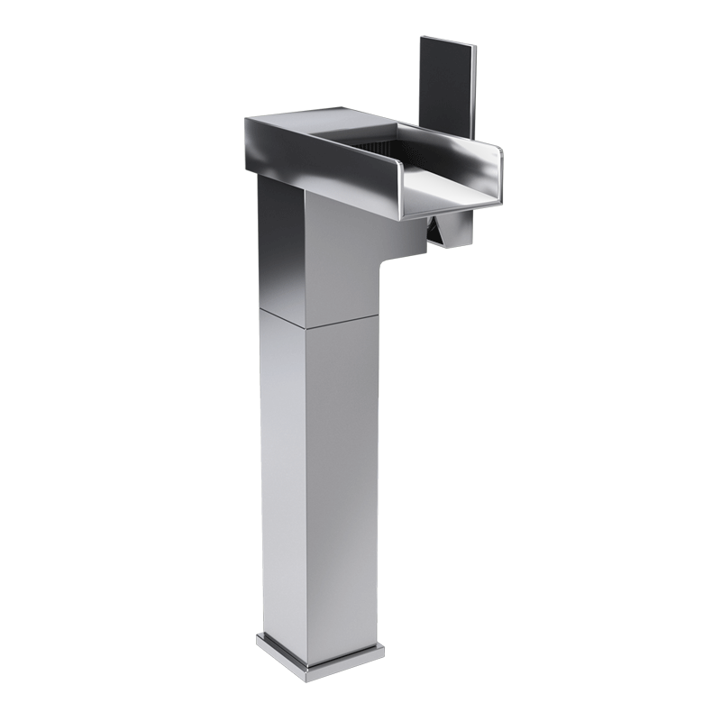 Rubi Kali Raised Single Lever Washbasin Faucet With Drain- Chrome - Renoz