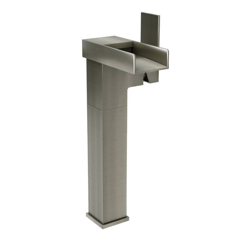 Rubi Kali Raised Single Lever Washbasin Faucet With Drain- Nickel - Renoz