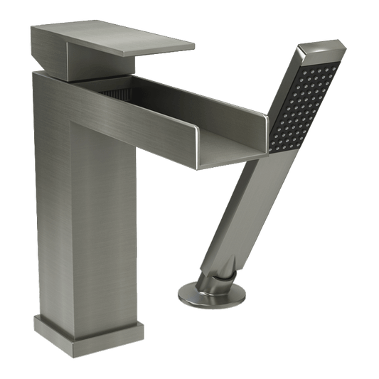 Rubi Kali Two-piece Bathtub Faucet With Drain- Nickel - Renoz