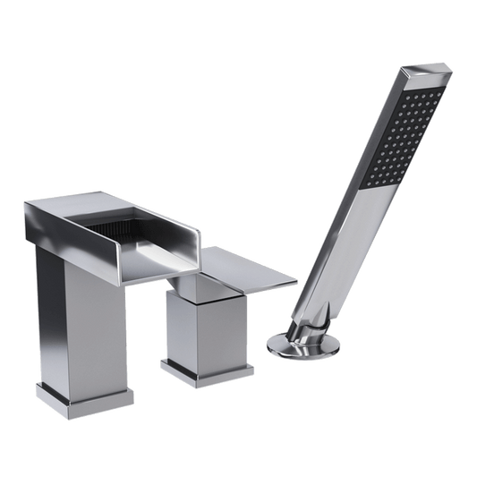 Rubi Kali Three-piece Bathtub Faucet- Chrome - Renoz