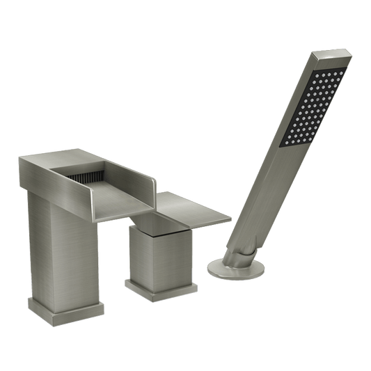 Rubi Kali Three-piece Bathtub Faucet- Nickel - Renoz