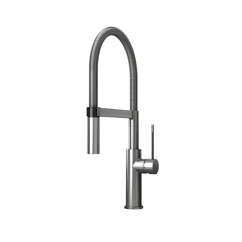 Rubi Miso Single-lever Professional Style Kitchen Faucet-Stainless Steel