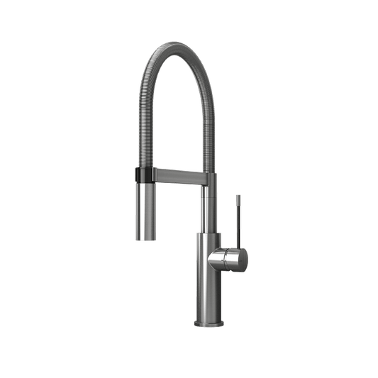 Rubi Miso Single-lever Professional Style Kitchen Faucet-Stainless Steel - Renoz