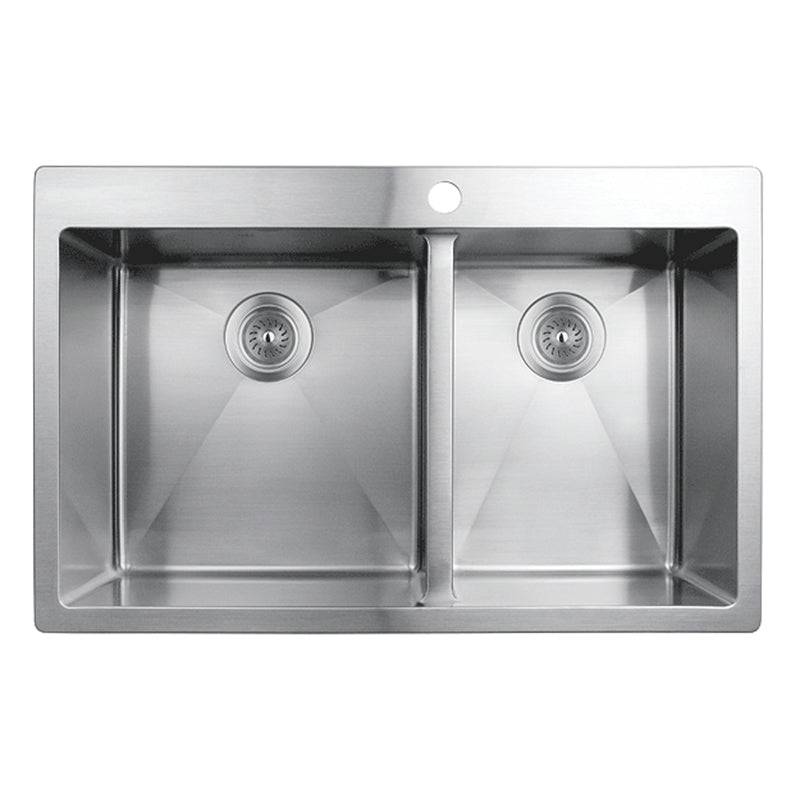 Rubi Muscat 31.5" Double Bowl Kitchen Sink With Rounded Corners - Renoz