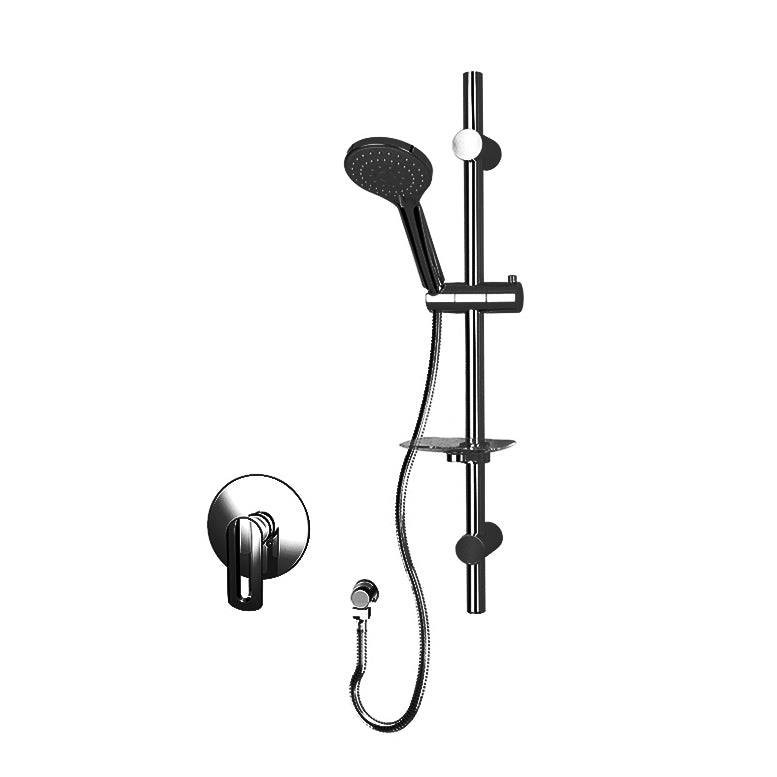 Rubi Myrto Pressure Balanced Shower Kit With Hand Shower- Matte Black - Renoz