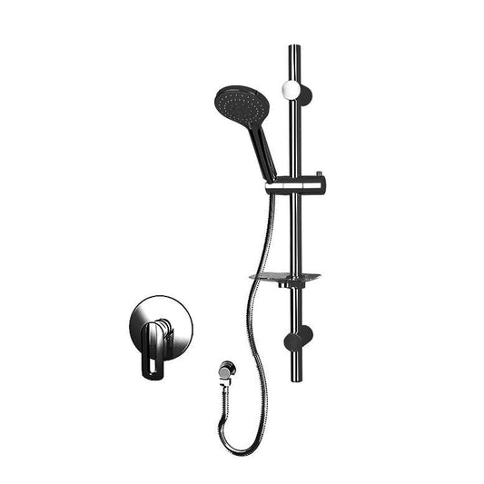 Rubi Myrto Pressure Balanced Shower Kit With Hand Shower- Matte Black - Renoz