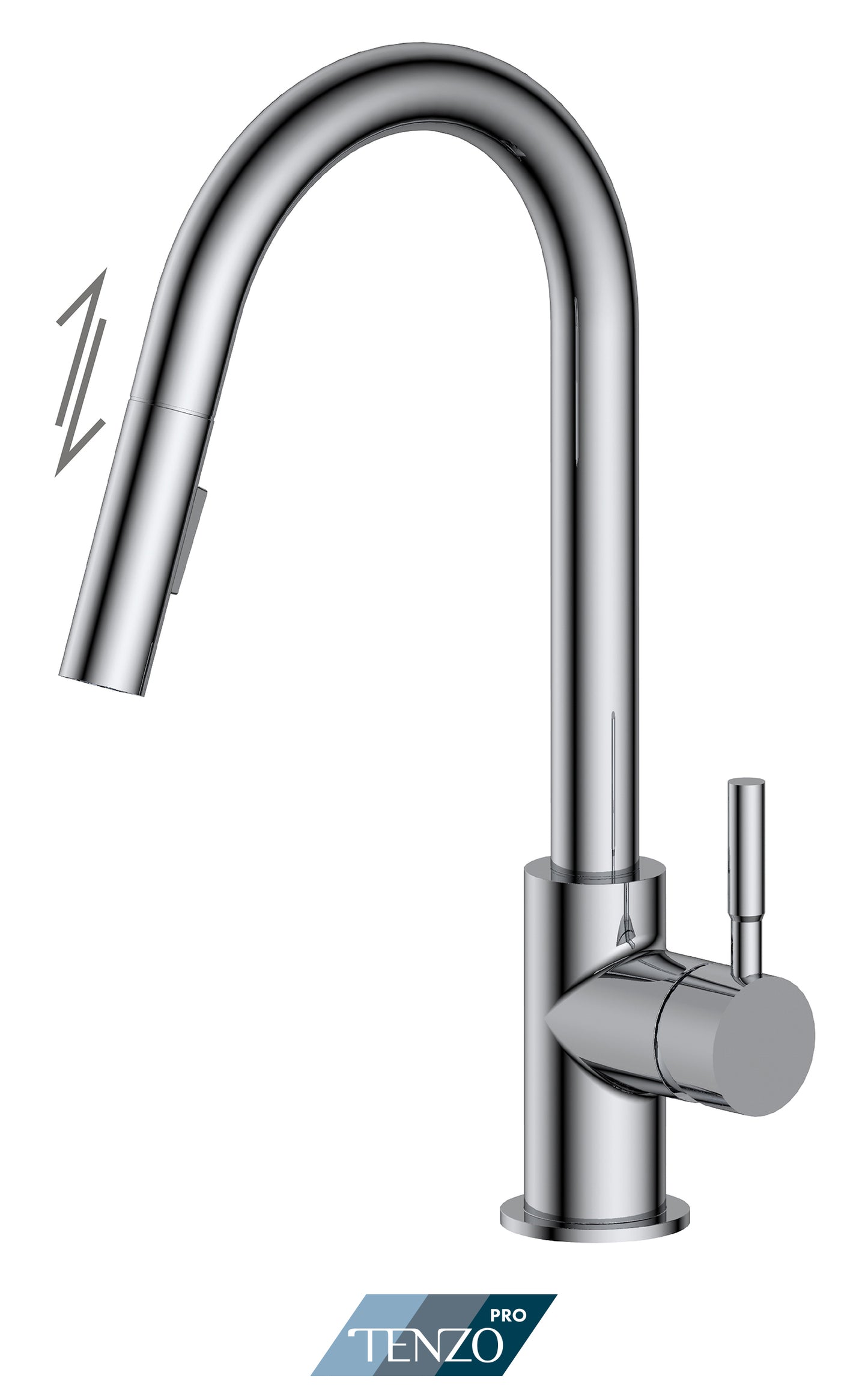 Tenzo Single-handle Kitchen Faucet Echo With Pull-out & 2-function Hand Shower