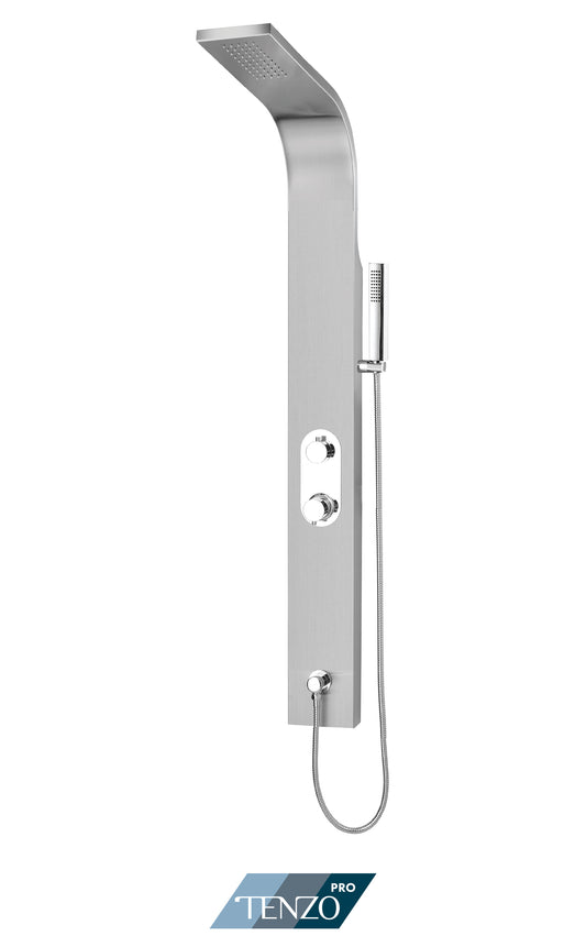 Tenzo Evolo Shower Column - Brushed Stainless Steel