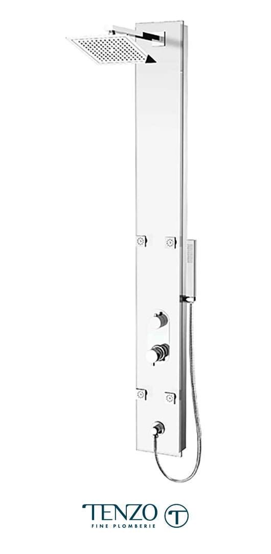 Tenzo 3 Functions Tempered Glass Shower Columns, Evolo