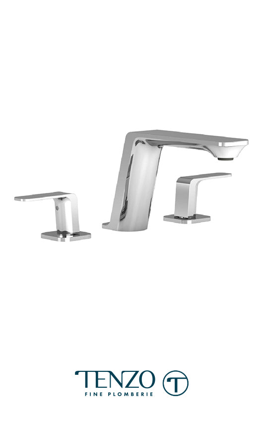 Tenzo - Quantum 8in Chrome Lavatory Faucet With (W/O Overflow) Drain
