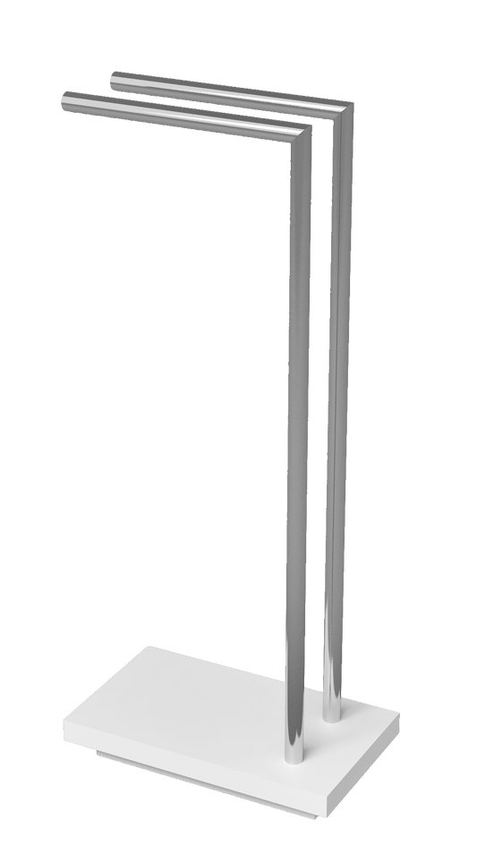 Slik Portfolio Freestanding Towel Rack Matt White 26 9/16'' X 12 3/16'' X 7 1/16''