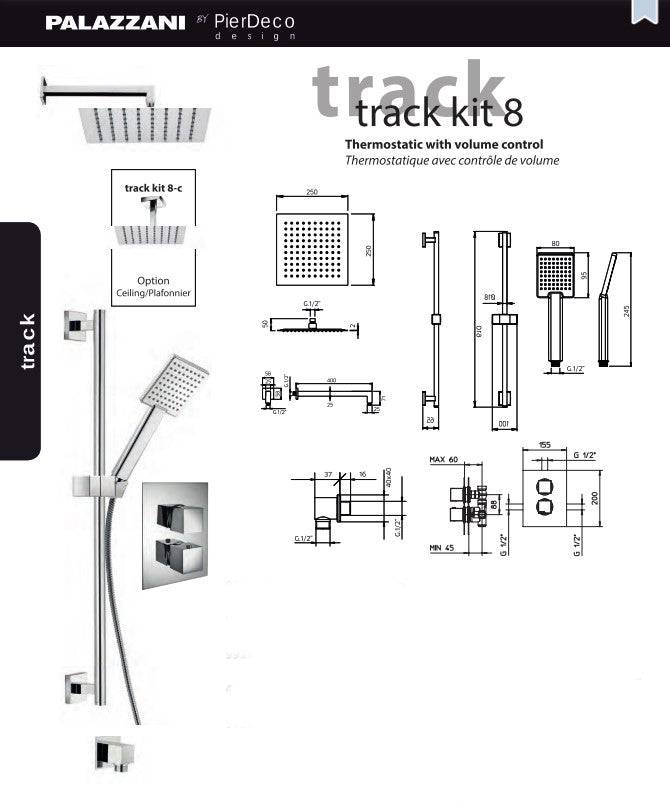 PierDeco Palazzani Track Kit 8 Shower Set