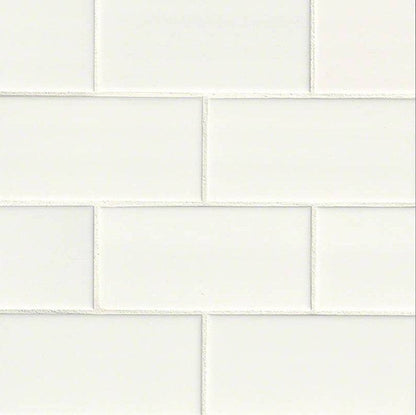 MSI White Glossy Subway Tile 3" x 6"