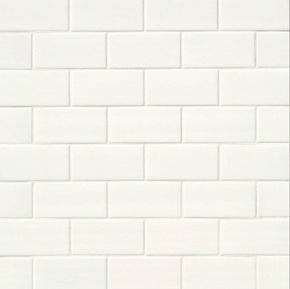 MSI White Glossy Subway Tile 3" x 6"