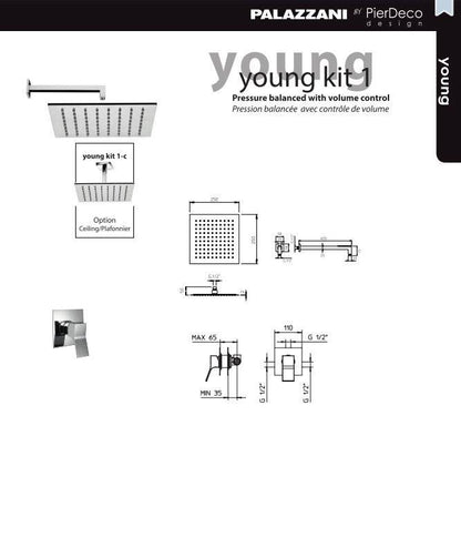 PierDeco Palazzani Young Shower Kit - YOUNG KIT 1-XX